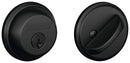 Schlage B Series B60NV622 Deadbolt, 1 Grade, SC1 Key, Metal, Matte Black, 2-3/8, 2-3/4 in Backset, C Keyway
