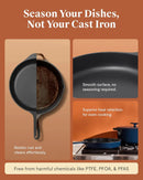 12” Enameled Cast Iron Skillet - Charcoal