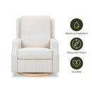 Crewe Electronic Swivel Glider Recliner in Fog Chatham Stripe