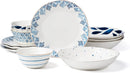 Lenox Blue Bay 12-Piece Dinnerware Set, Service For 4 - Blue