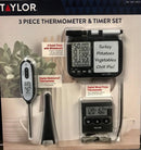 3 Piece Set Digital Waterproof Thermometer & Digital Wired Thermometer
