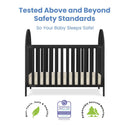 Milano 4-in-1 Convertible Crib - Midnight Gray