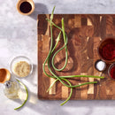 14"x14" End Grain Acacia Wood Cutting Board