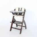 Beyond Wooden High Chair with Tray - Mahogany/Cream White