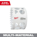Milwaukee 49-56-0739 Hole Dozer, 3-5/8 in Dia, 1.62 in D Cutting, 4 TPI, Carbide Cutting Edge
