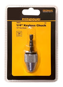 Eazypower 79675 Drill Chuck, 1/4 in Chuck, Steel, Keyless