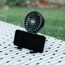 Portable USB Rechargeable Stroller Fan - Black