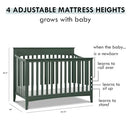 Grove 4-in-1 Convertible Crib - Forest Green