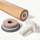 17.28" Adjustable Wood Rolling Pin Light Brown