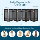 Foldable Indoor Dog Gate - Brown