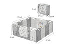 Baby Playpen - Portable Foldable Play Fence with Safety Gate