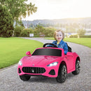 12V Kids Ride On Car Maserati GranCabrio Licensed w/ Remote Control& Lights - Pink