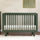 Hudson 3-In-1 Convertible Crib with Toddler Bed Conversion Kit - Forest Green