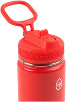Insulated Stainless Steel Water Bottle - Red and Aquamarine