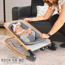 2-in-1 Baby Rocker and Stationary Seat - Grey