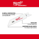 Milwaukee HACKZALL 49-00-5460 Series Blade, Applicable Materials: Wood, 3/4 in W, 4 in L, 6 TPI, HSS Cutting Edge, 5/PK