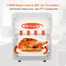 Air Fryer 12QT Convection Oven with 10-in-1 Multi Function - White