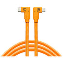 Tether Tools TetherPro Dual Right-Angle USB-C Cable (15', High-Visibility Orange)