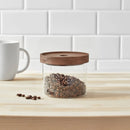 Glass Storage Canister with Wood Lid - Extra Small