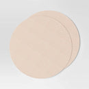 Textured Faux Leather Chargers - Light Tan