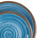 12pc Melamine Rippled Tides Dinnerware Set - Blue
