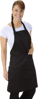 Nouvelle Legende Commercial Grade Kitchen Bib Apron - Black - 2 Pack