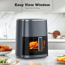 6QT Air Fryer with Window, Square Airfryer Oven 12-in-1