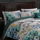 Bebejan Peacock Jardin 5 Piece Reversible Comforter Set - Queen