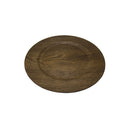 Round Melamine Serving Trays - Brown