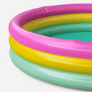 3 Ring Round Kiddie Pool- Sun Squad™ Blue/White/Orange
