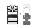 High Chair with Cushion - Blackwashed
