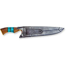 10-Inch Traditional Line Forged Stainless Steel Knife with Leather Case