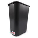 Rubbermaid Deskside 10.25 gal Black Resin Rectangle Trash Can, Pack of 12