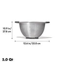 5 Quart Stainless Steel Colander - Stainless Steel