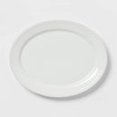 Ceramic Oval Beaded Platter - White