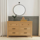 Sawyer Farmhouse 6-Drawer Dresser - Honey
