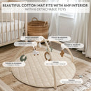 Baby Play Gym - Soft Cotton Mat with 6 Toys