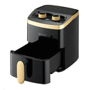2.5L Black and Gold Air Fryer with Adjustable Temperature Control