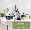 Simply Cook 1.5qt Ceramic Nonstick Sauce Pan with Lid - Black