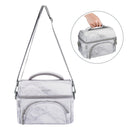 Insulated Lunch Bag - White Marble