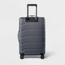 Hardside Medium Checked Suitcase - Gray