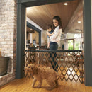 Expansion Walk Thru Room Divider Baby Gate - Dark Brown