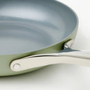 8" & 10" Nonstick Ceramic Coated Aluminum Frypan Set- Sage Green