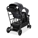 Big Caboose Triple Stroller with Rear Bench and Standing Platform - Jet