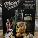 Jars and More 4 Variable Sized Glass Canisters with Lids