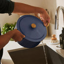 8-Piece Ceramic Cookware Set in Blue