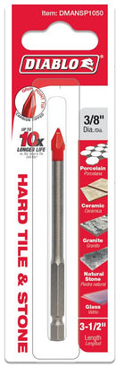 Diablo DMANSP1050 Drill Bit, 3/8 in Dia, 3-1/2 in OAL, Hex Shank