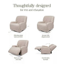 Winslow Extra Wide Recliner and Swivel Glider - Earl Grey Shearling