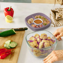 Glass All-in-One Salad Container - Lavender