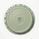 9" Round Stoneware Ruffle Pie Dish Sage Green
